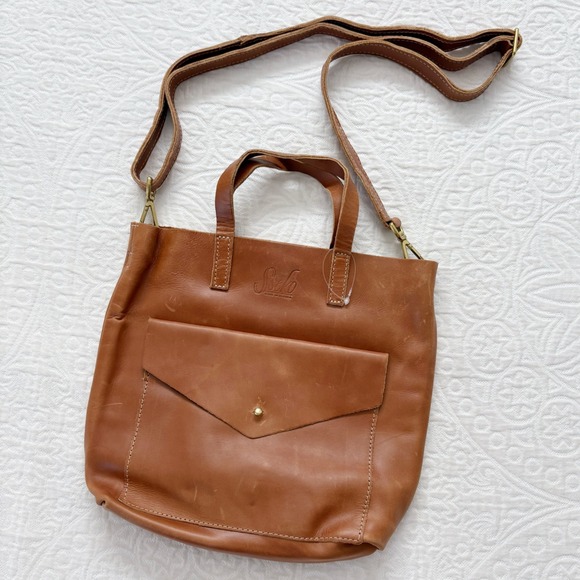 Sseko‎ Designs Handmade Leather Tote w/ Crossbody Strap
